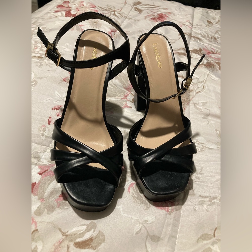 5” Faux Leather Bebe Inessa Heels